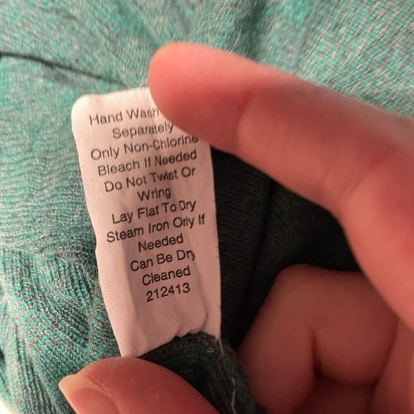 Cabi polka dot cardigan sweater green gray size small - Picture 6 of 7